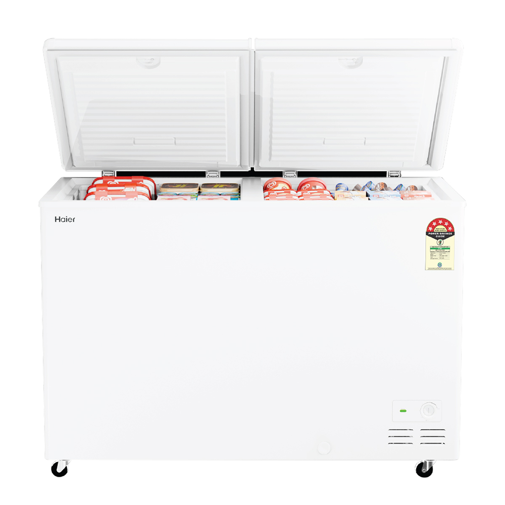 Haier Deep Freezer 500L, Hard Top Convertible Double Door (White)
